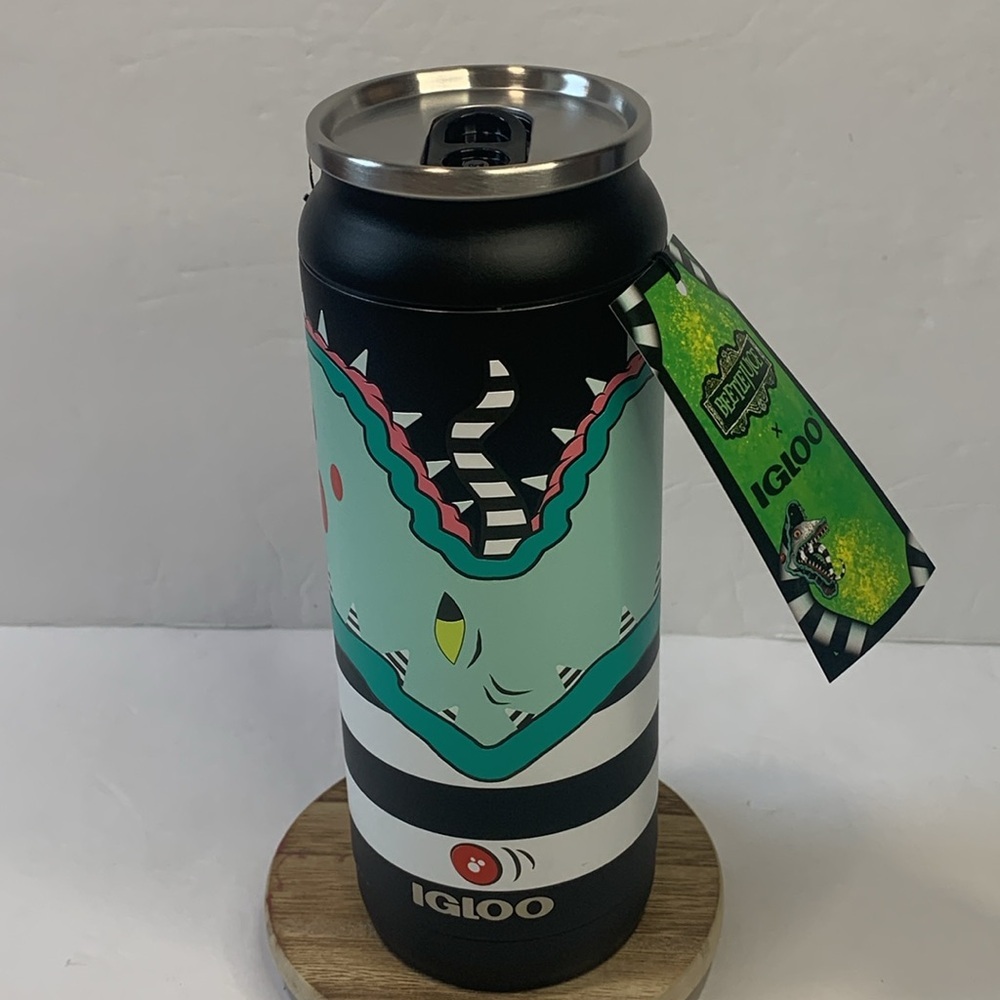 Beetlejuice SANDWORM Igloo 16 oz Tumbler Stainless Steel Can Can NWT